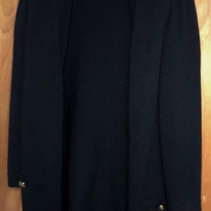 ST. JOHN BASICS Black Open Front Sweater